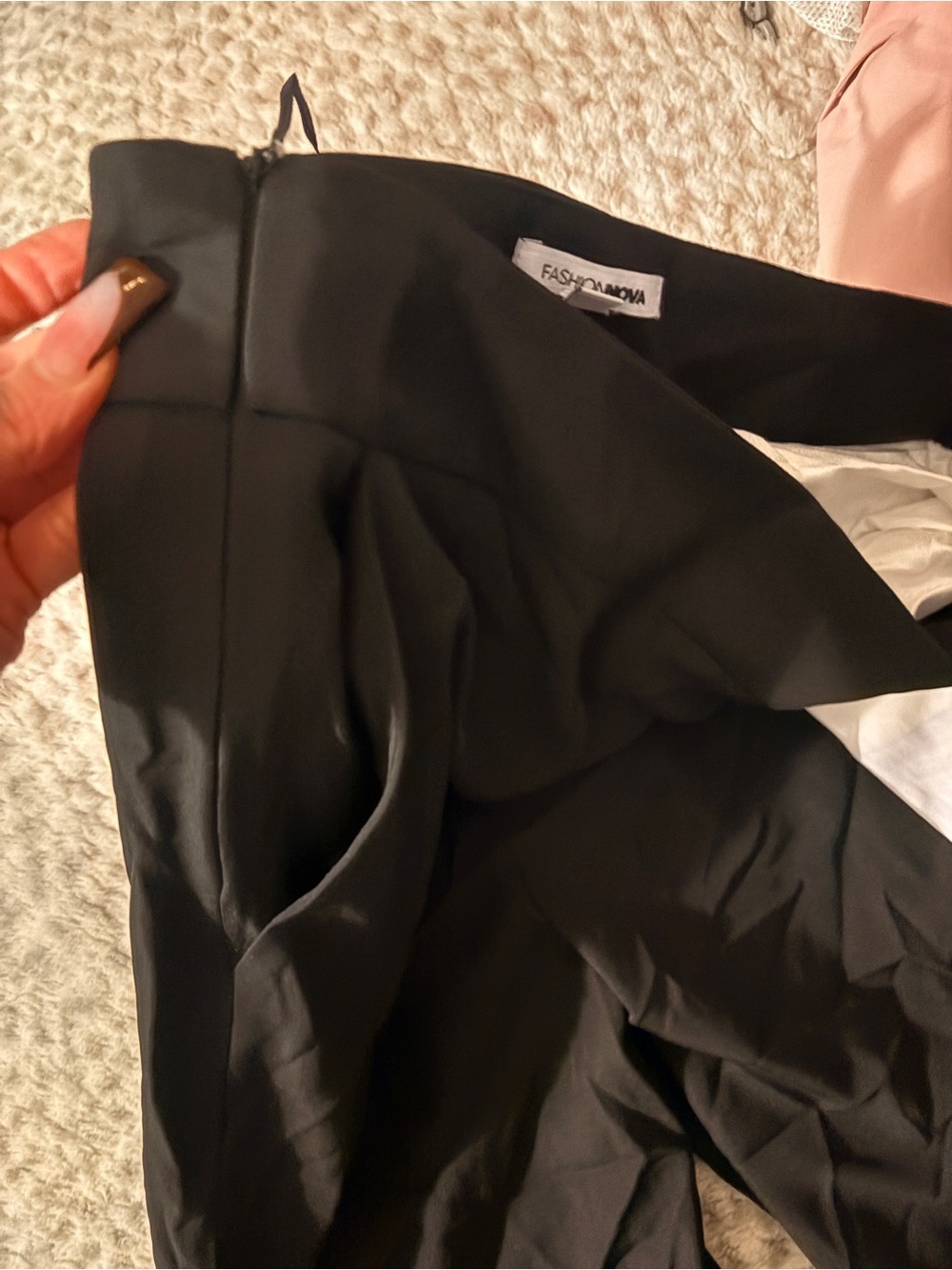 Fashion Nova Men's Black Tailored Dress Pants